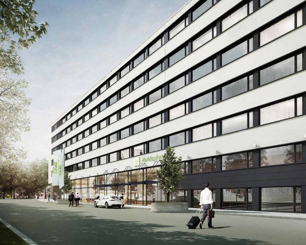 Zufahrt zum Hotel am Leuchtenbergring