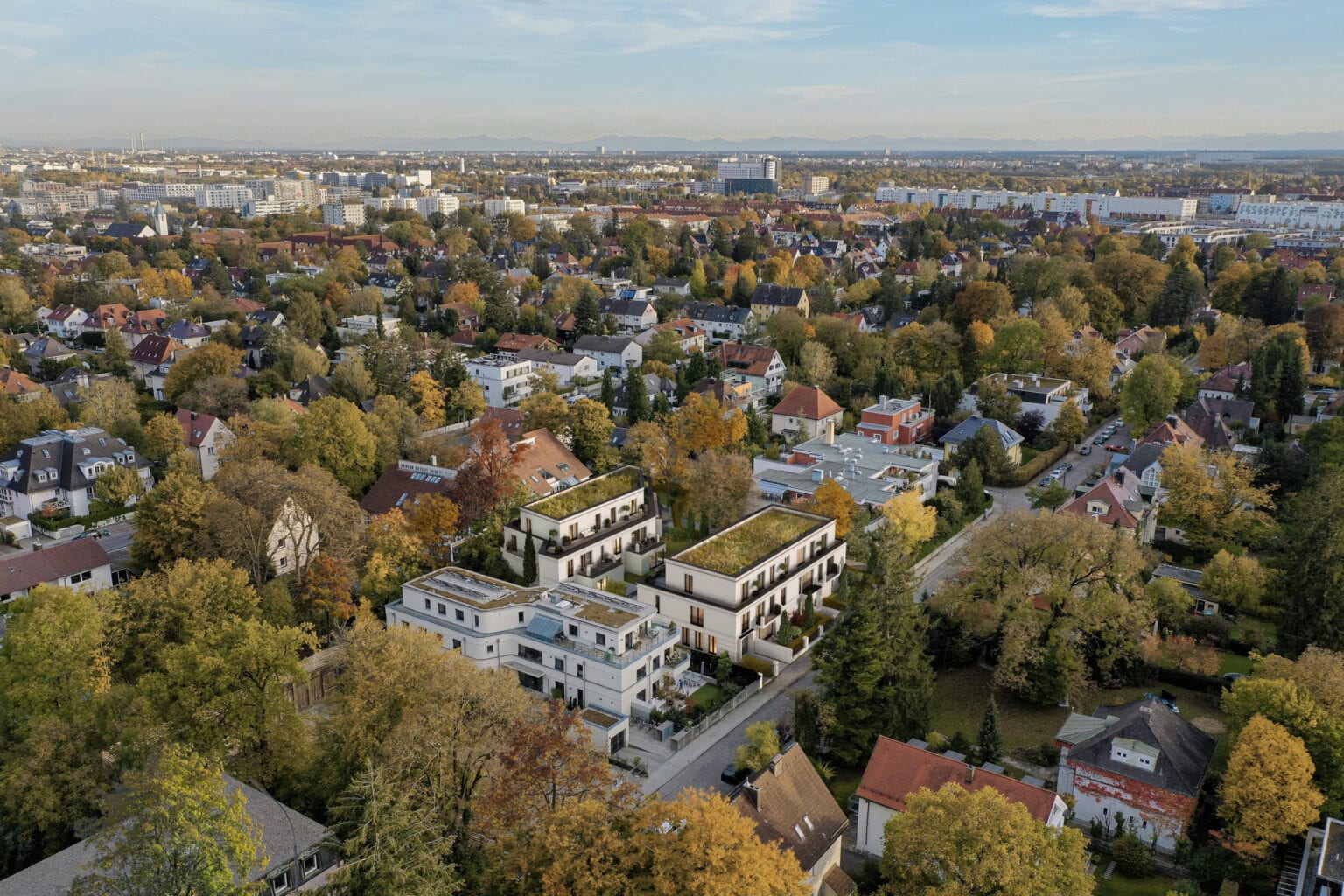 Drohnenfoto Chopinstraße Vogelperspektive M-Nymphenburg_2K