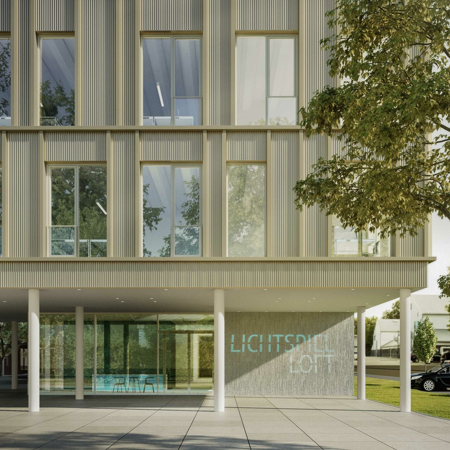 Neues Bürogebäude in der Bavaria Filmstadt