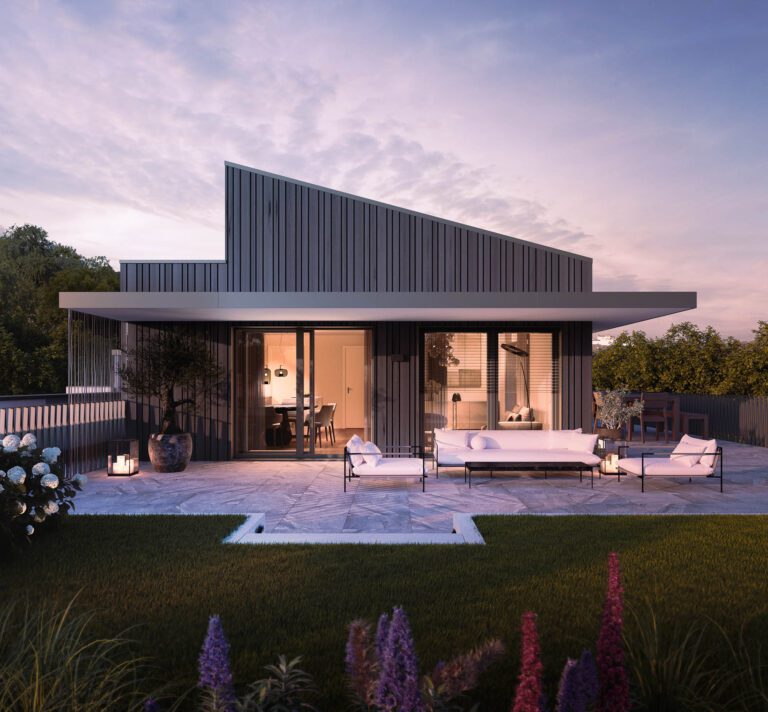 Abendstimmung auf exklusiver Dachterrasse in Salzburg