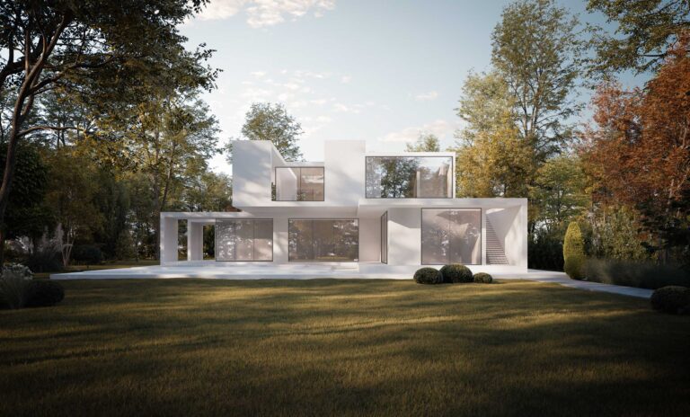 Villa im Parkgrundstück frontal